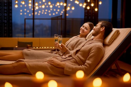 Przytulna część wypoczynkowa w hotelu